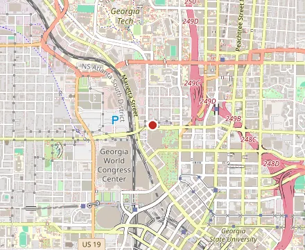 Map showing Atlanta Breakfast Club