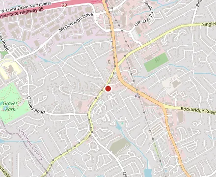Map showing Siamese Basil Thai Restaurant