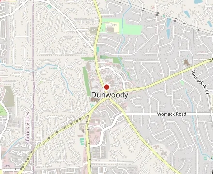 Map showing NFA Burger - Dunwoody