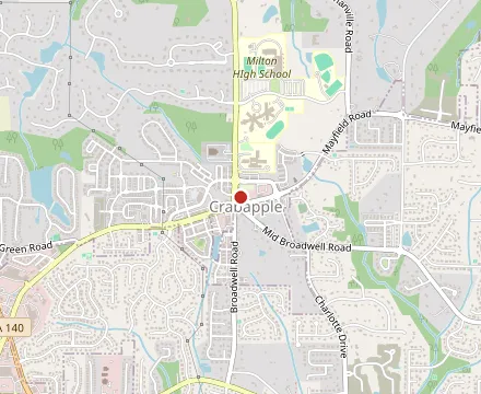 Map showing Milton's Cuisine & Cocktails