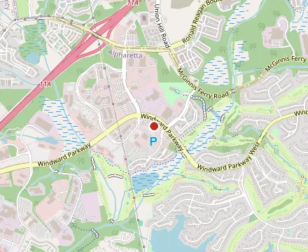 Map showing Secreto Southern Kitchen & Bar