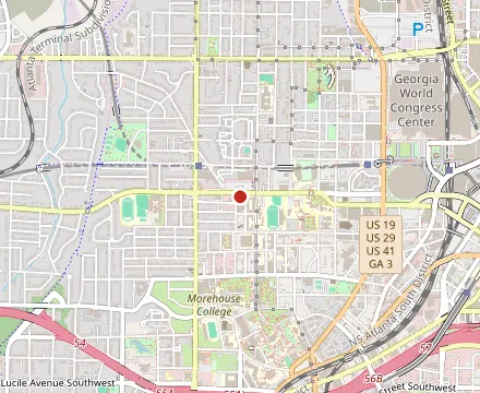Map showing The Busy Bee Cafe